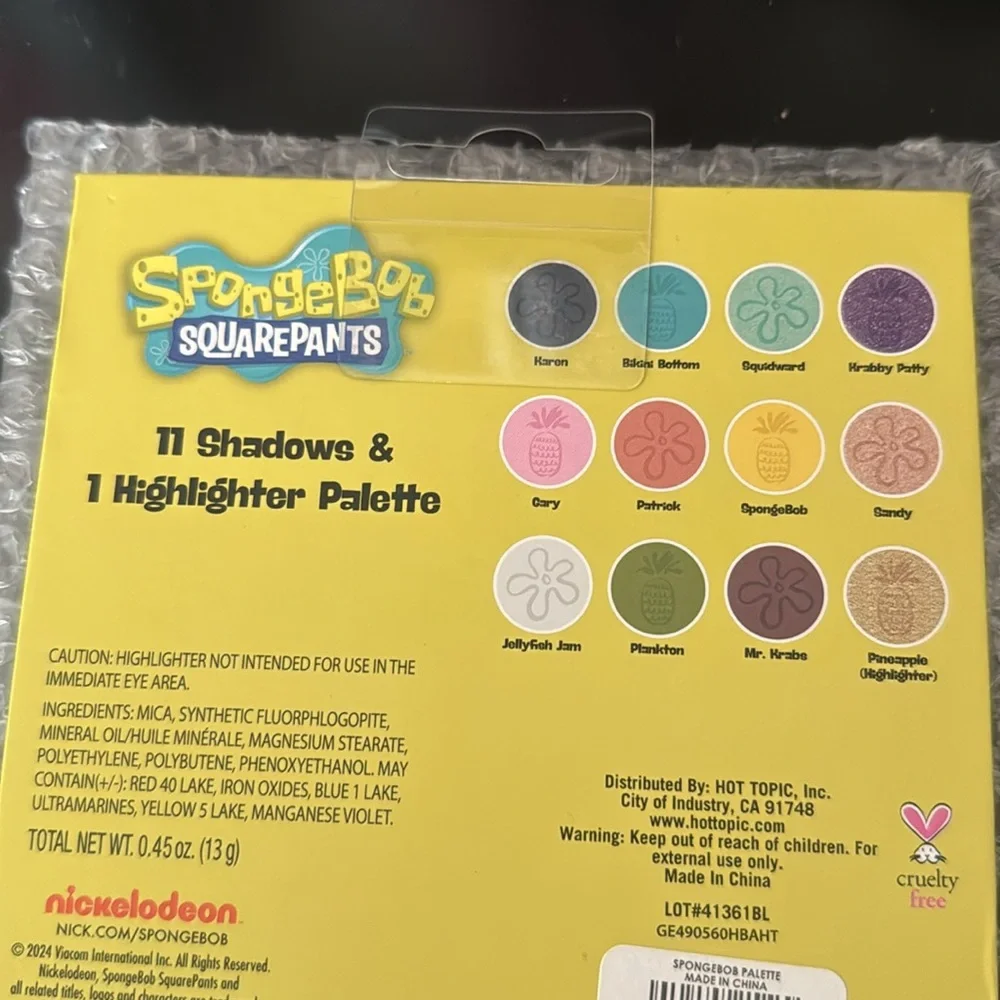 Sponge Bob Square Panst‎ Eyeshadow Palette